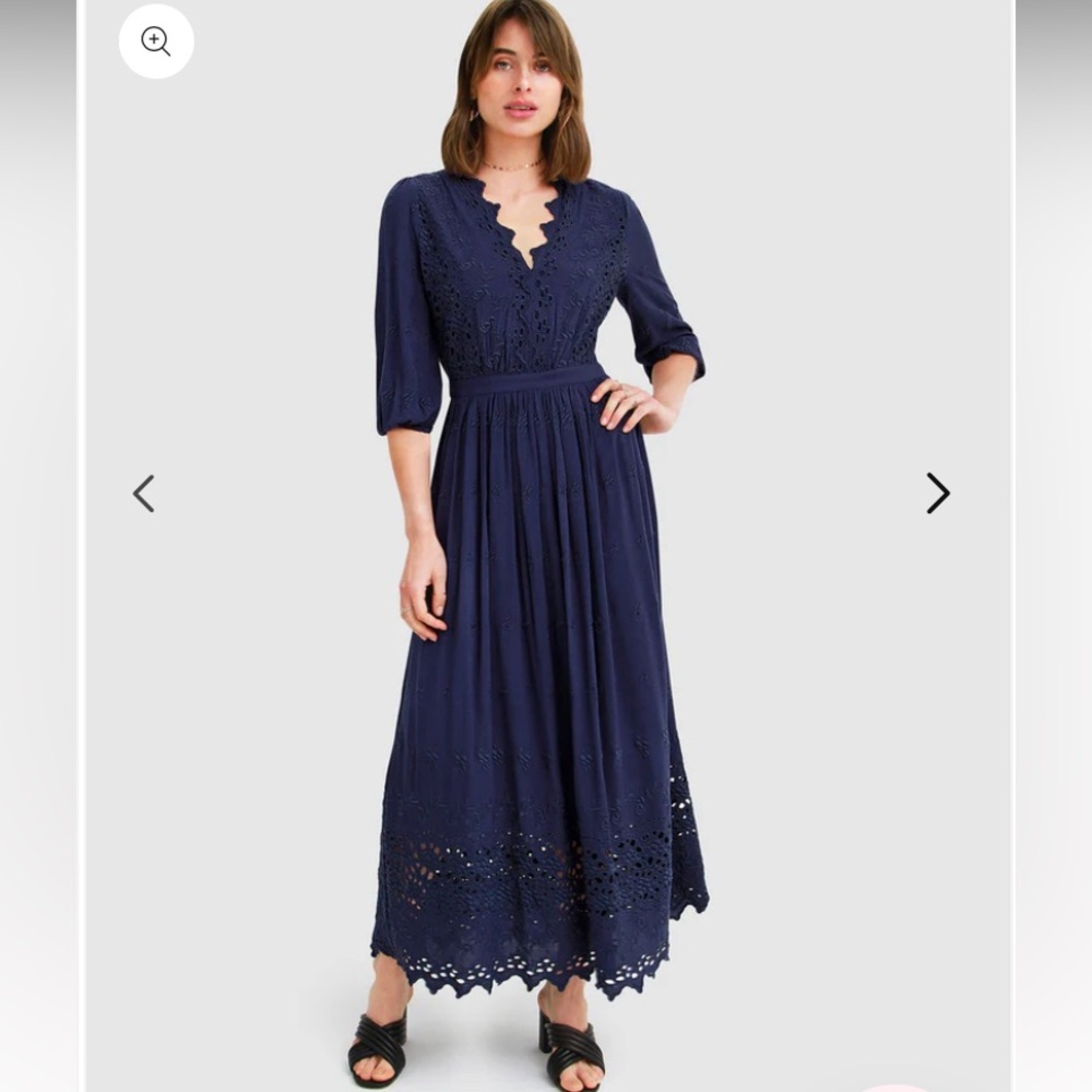 Belle & Bloom eyelet maxi dress size Small NWT
